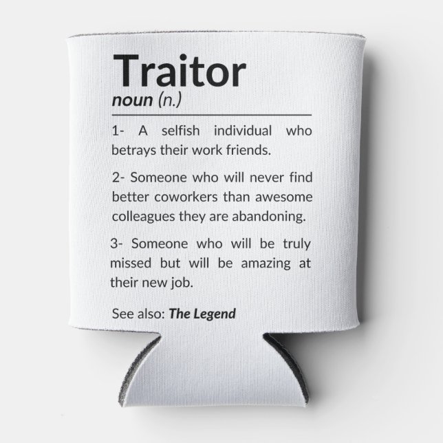 Funny farewell coworker, colleague leaving job can cooler (Front)