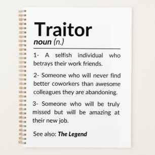 Funny farewell coworker, colleague leaving job planner