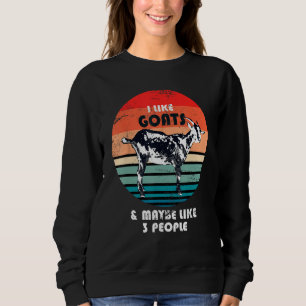 Funny Farm Animal Goat Lover Farmer Farming Retro  Sweatshirt
