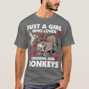 Funny Farm Animal Just A Girl Who Loves Chickens A T-Shirt