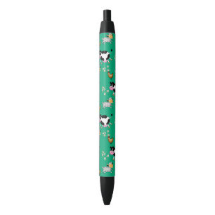 funny farm animals black ink pen