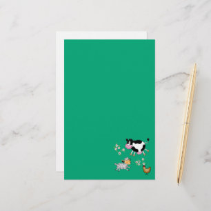 funny farm animals stationery