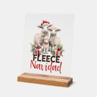 Funny farm Christmas sheep word art
