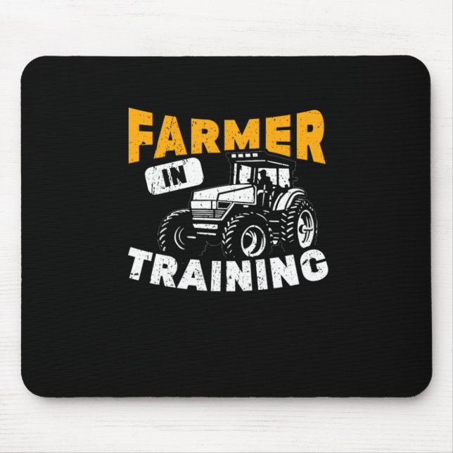 Funny Farm Tractor Farming Farmer In Training Mouse Pad (Front)