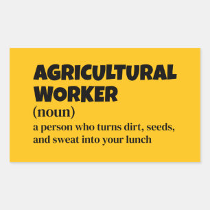 Funny Farm Worker Definition Sticker