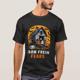 Funny Farmer Costume Halloween Spooky Pumpkins Hau T-Shirt
