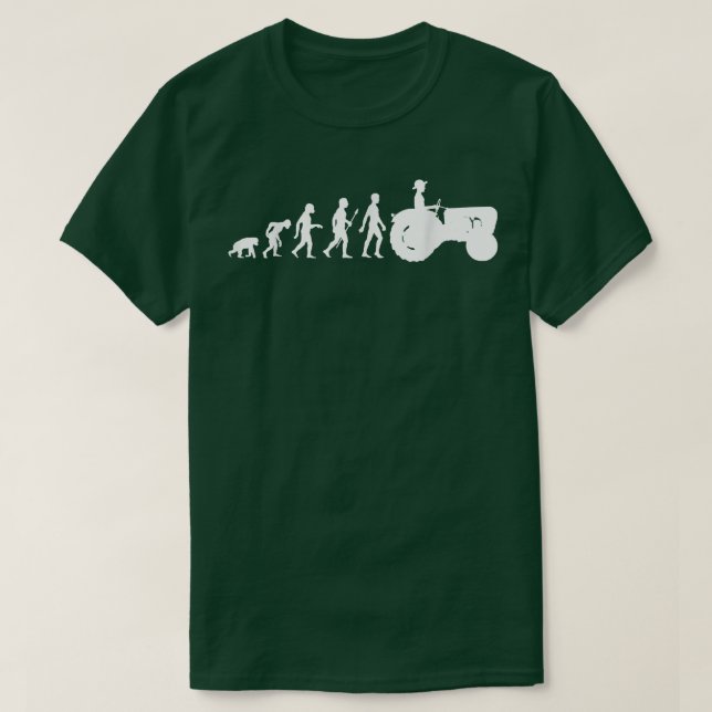 Funny farmer evolution design on the farm  T-Shirt (Design Front)