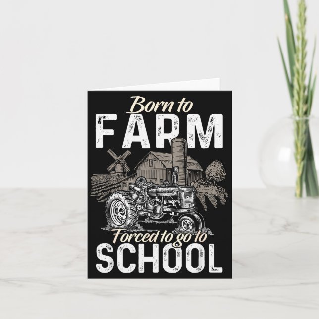 Funny Farmer Shirt Men Tractor Boys Tractor Lover  Card (Front)