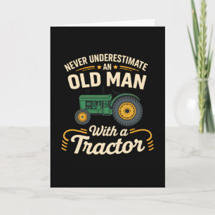 funny Farming agriculture Never Underestimate  Card
