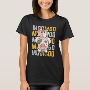 Funny Farming Cow Lover Farm Animal Moo Farmer Cut T-Shirt