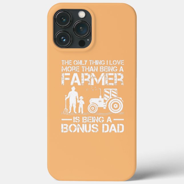 Funny Farming Tractor Retro Farmer Bonus Dad Case-Mate iPhone Case (Back)