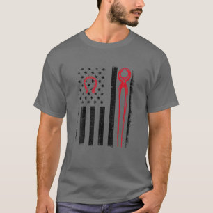 Funny Farrier Gift For Men Cool Farrier Tools Amer T-Shirt