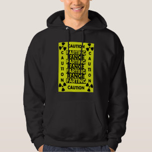 Funny Fart Costume Caution Farting Range Joke Hoodie