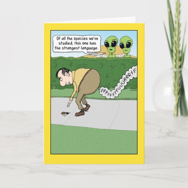 Funny Fart Language Birthday Card (Front)