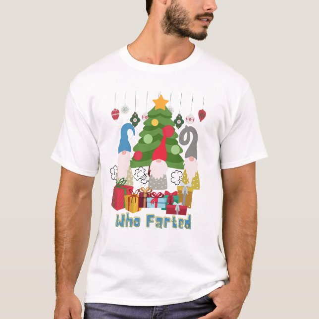 Funny Farting Christmas Elves T-Shirt (Front)