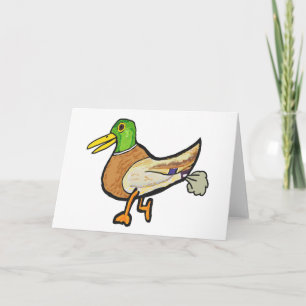 Funny Farting Duck Card