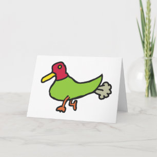 Funny Farting Duck Card