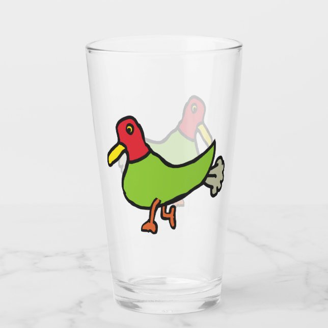 Funny Farting Duck Glass (Front)