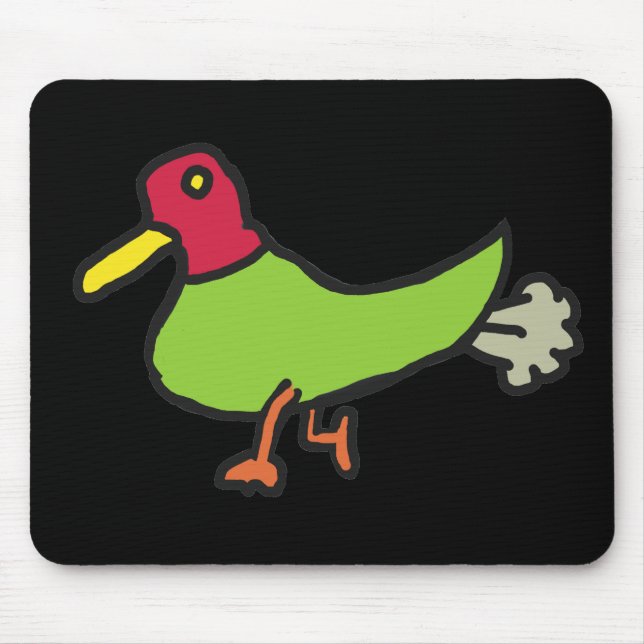 Funny Farting Duck Mouse Pad (Front)