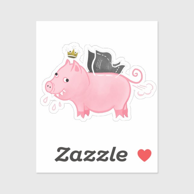 Funny Farting Pig Fairy - Magical Swine Weird Art (Sheet)
