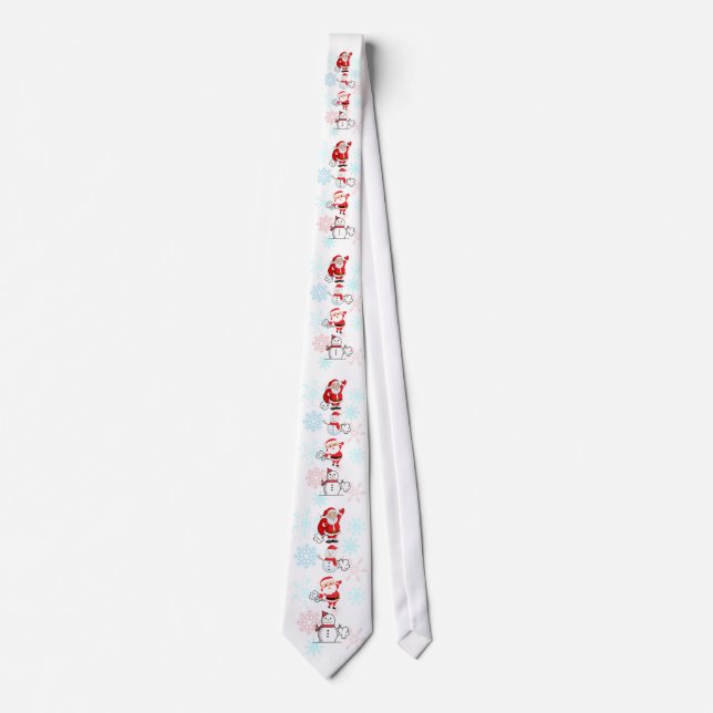 Funny Farting Santa and Snowman Tie (Front)