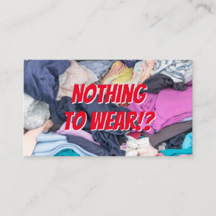 Funny fashion advisor and funny outfitters closet  business card