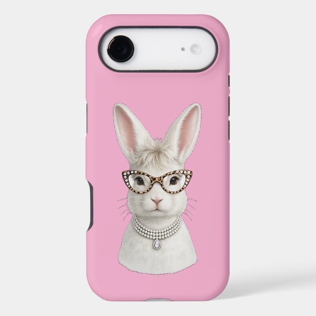 Funny Fashion Bunny with Leopard Glasses (Back)