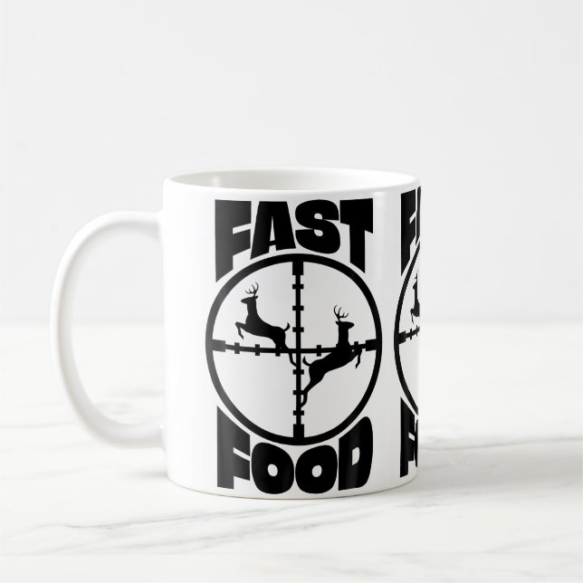 Funny Fast Food Deer Hunting For Hunter Men Boys U Coffee Mug (Left)