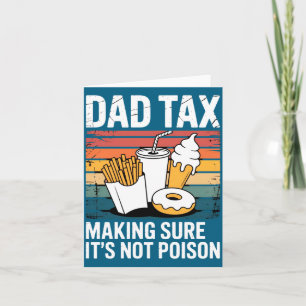 Funny Fast Food Ison Tester Gift Retro Dad Tax Card