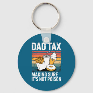 Funny Fast Food Ison Tester Gift Retro Dad Tax Keychain