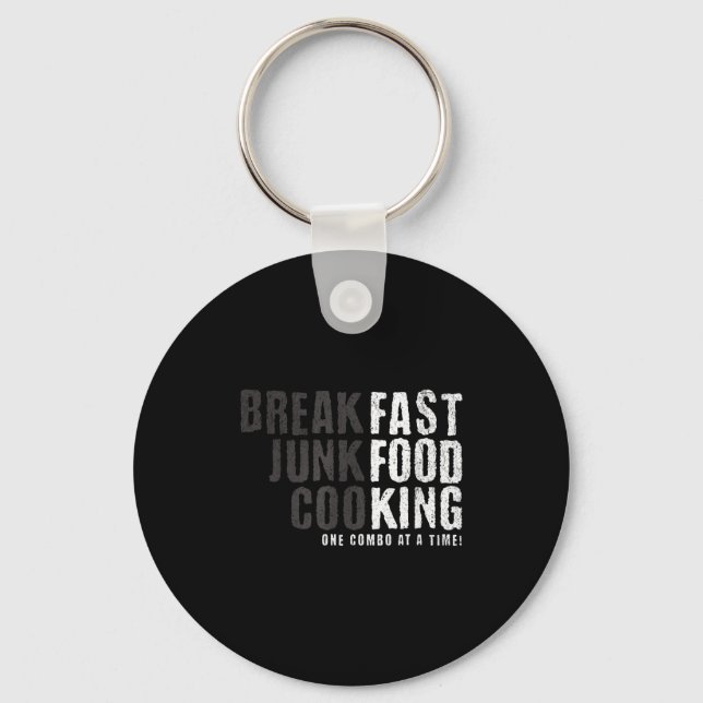 Funny Fast Food Lovers Gift For Foodie Fans And Ad Keychain (Front)