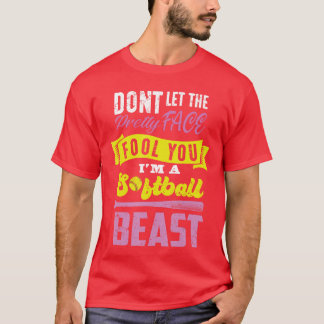 Funny Fastpitch Girls Catcher Softball Game Gift W T-Shirt