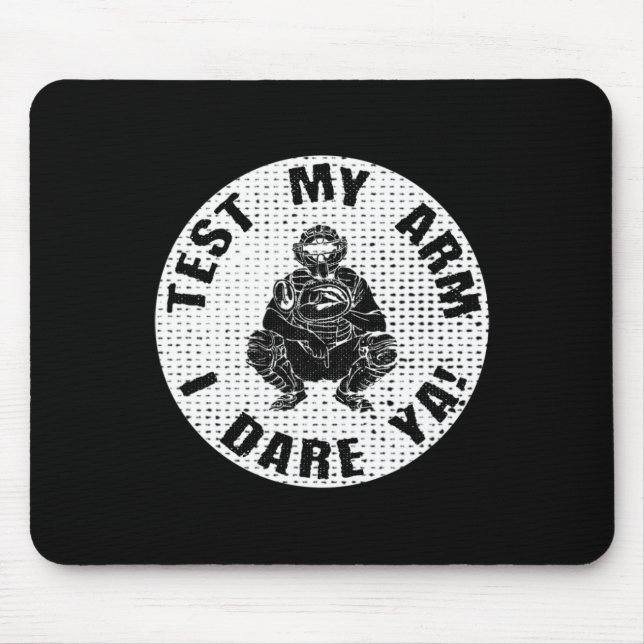 Funny Fastpitch Softll Catcher  Mouse Pad (Front)