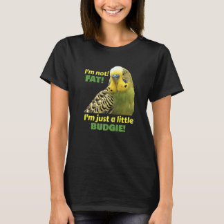 Funny Fat Budgie Green Yellow Parakeet Parrot Prem T-Shirt