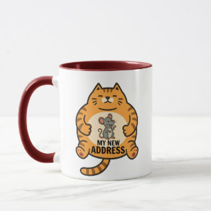 Funny Fat Cat and Mouse Mug - My Cute Coffee Cup