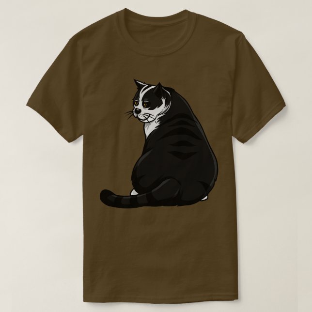 Funny fat cat T-Shirt (Design Front)