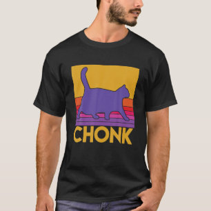 Funny Fat Cats Chonk Oh Lawd He Comin Vintage Retr T-Shirt