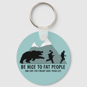 Funny fat joke keychain