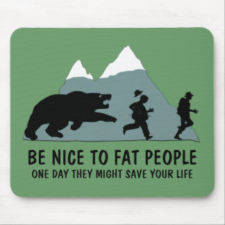 Funny fat joke mouse pad