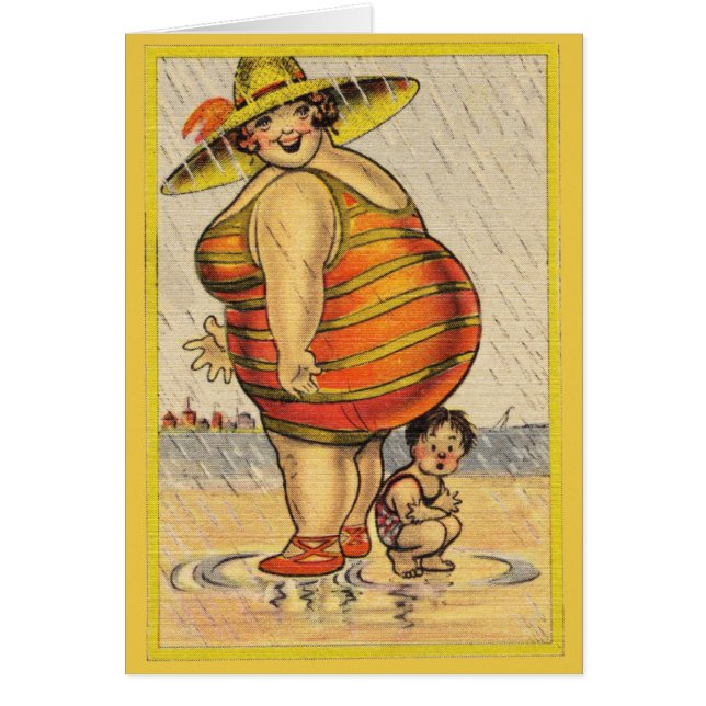 Funny Fat Lady sur la plage (Devant)