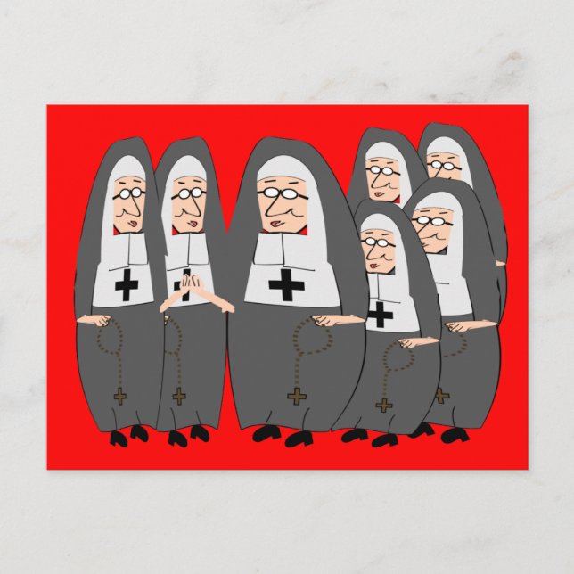Funny "Fat Nuns" Gifts for any occasion Postcard (Front)