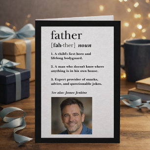 Funny Father Definition and Photo Father’s Day Card