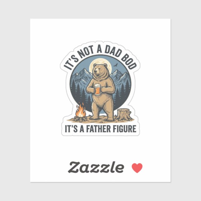Funny Father Figure Bear Camping Vector Design_1 (Sheet)