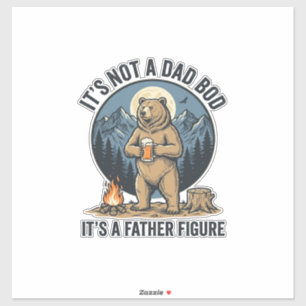 Funny Father Figure Bear Camping Vector Design_1