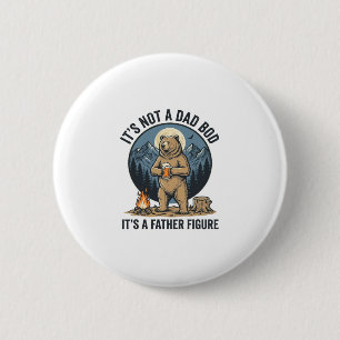 Funny Father Figure Bear Camping Vector Design_1 2 Inch Round Button