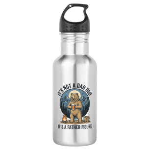 Funny Father Figure Bear Camping Vector Design_1 532 Ml Water Bottle