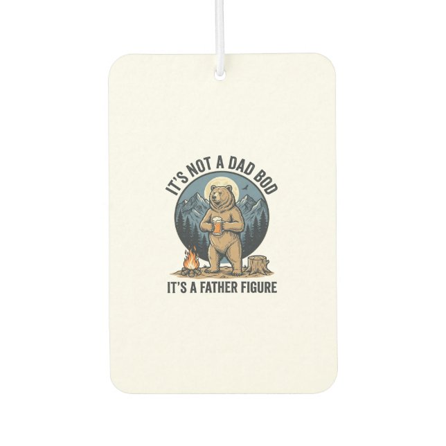Funny Father Figure Bear Camping Vector Design_1 Air Freshener (Front)