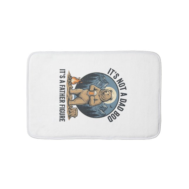 Funny Father Figure Bear Camping Vector Design_1 Bath Mat (Front)