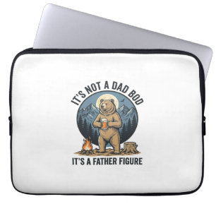 Funny Father Figure Bear Camping Vector Design_1 Laptop Sleeve