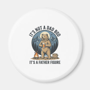 Funny Father Figure Bear Camping Vector Design_1 Magnet